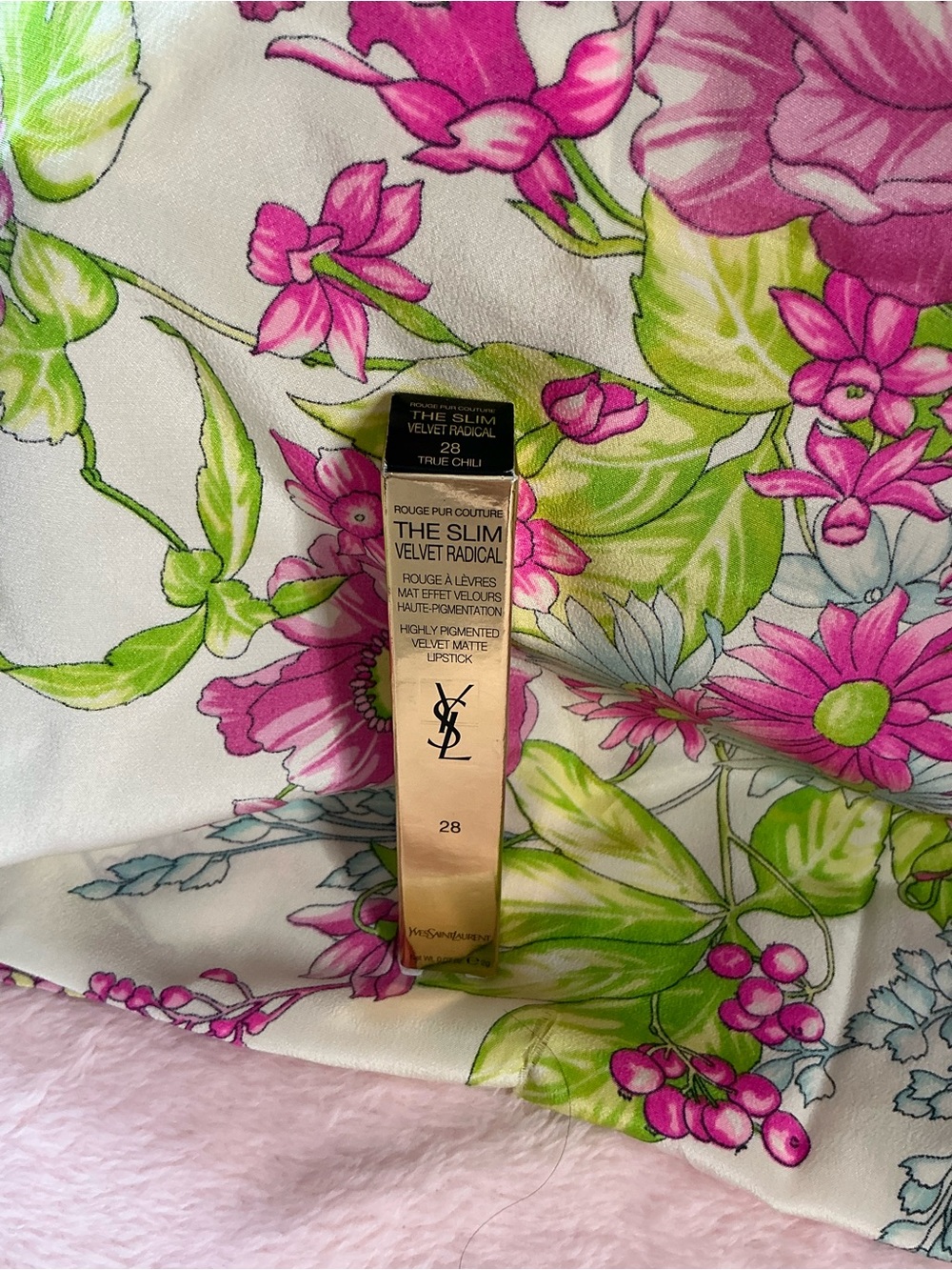 YSL Rouge Pur Couture Slim Velvet Lipstick 28 True Chili New